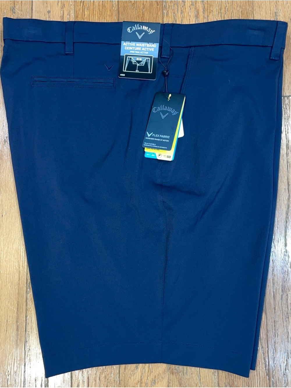 Callaway Men’s Golf Shorts Navy Flat Front Stretch 46B $86 MSRP NWT